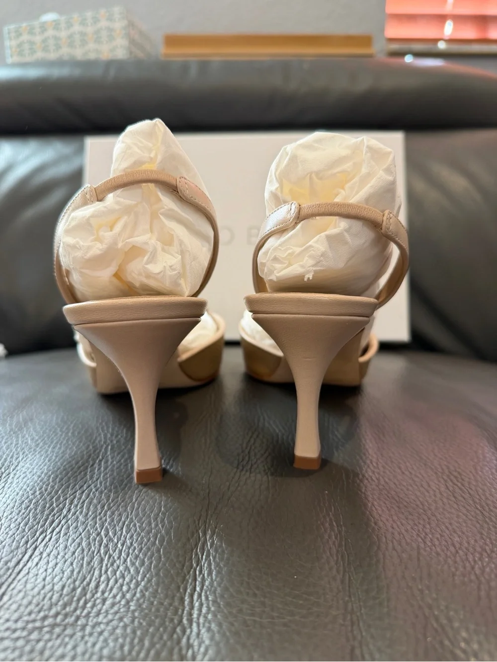 Manolo Blahnik Mayslibi 70MM Textured Leather Slingback Pumps